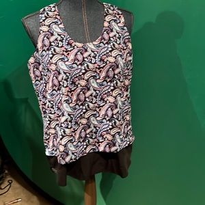 Paisley silky tank top